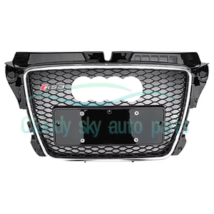 Parrilla Delantera de Malla de Panal Estilo RS3 para Coche, Negro Brillante, para <span class=keywords><strong>A3</strong></span> S3 2008 2009 2010 2011 2012 - Product Image 6
