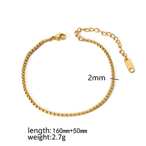 Wholesale Waterproof 18k Gold Plated Stainless Steel Jewelry Miami Cuban Chain <b>Bracelet</b> Flat Snake <b>Stacking</b> <b>Bracelet</b> for Gift - Product Image 5