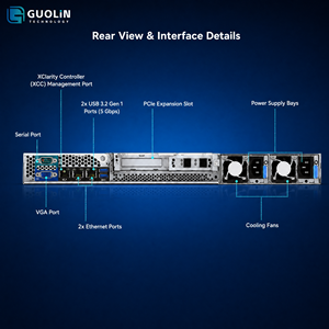 Servidor en Rack Thinksystem SR250 V3 Original, Factor de Forma 1U, PCIe 5.0, Alto Rendimiento, Computación en la Nube Empresarial, Thinksystem SR Usado - Product Image 4