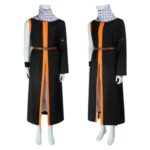 Costume de Cosplay Natsu Dragneel, cape noire pour hommes adultes, tenue de jeu de rôle d'halloween, Anime - Product Image 3