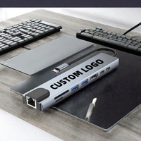 Hub USB-C 8-en-1 NKIWI/OEM - Compatible avec les cartes SD/TF pour ordinateurs de bureau et portables - En stock