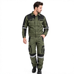 Conjunto de Overol de Trabajo Impermeable de Alta Visibilidad Unisex, Chaqueta de Seguridad Reflectante, Pantalones de Trabajo Tipo Cargo, Uniforme Industrial - Product Image 2