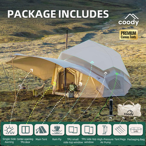 Coody Bestona Hava Çadırı-Bej Açık Hava Kamp Çadırı Büyük Lüks Şişme Çadır - Product Image 4