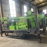Foreuse sur chenilles de 600 m de profondeur avec moteur diesel économe en carburant et roulement de boîte de vitesses, portable pour usage agricole