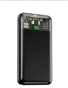 Nouveau design 8000mAh Power Bank avec câble Portable charge rapide 10W sortie pour Samsung Google Pix avec affichage numérique LED