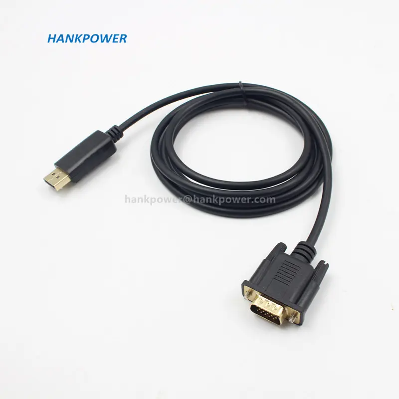 Mini Display Port To VGA Cable 1080P Mini DP to VGA 15Pin Video Adapter Cable For PC Laptop Projector 1.8m