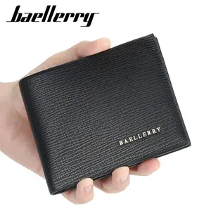 Baellerry กระเป๋าสตางค์ลายทางสำหรับผู้ชาย,กระเป๋าสตางค์แบบสั้นมีช่องใส่บัตรหลายช่องเทรนด์ใหม่ปี DR031