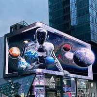 Affichage LED 3D à effet visuel 3D à l'œil nu, panneau d'affichage LED extérieur fixe, mur vidéo LED, écran LED étanche à large angle de vision
