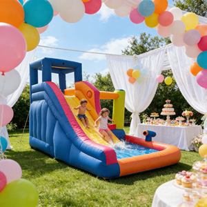 Aire de jeux gonflable extérieure pour enfants, grand toboggan, château gonflable, trampoline gonflable, nouveau château - Product Image 1