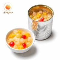 Gemengd fruit in blik 850g Perzik Peer Druif Mix HALAL Private Label Makkelijk te openen deksel Supermarkt Groothandel Export Aanbod