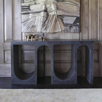 Console de couloir convertible en bois, style italien nordique minimaliste Wabi-Sabi, mobilier de luxe pour salon, villa, appartement