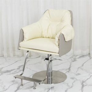 Nueva Silla de peluquero de Pu de lujo para barbería <span class=keywords><strong>y</strong></span> equipo de muebles reclinables de Hotel de buena calidad para hombres <span class=keywords><strong>y</strong></span> mujeres - Product Image 2