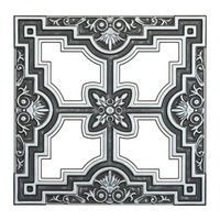 Plaque de plafond décorative en PVC gaufré style étain antique pour salon, hôtel, bureau