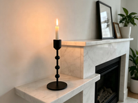 Support de bougie conique en fer noir sur mesure, bougeoir en métal, toutes tailles et couleurs disponibles pour la décoration de table de mariage et de la maison