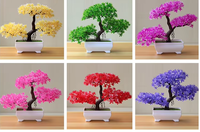Plante Artificielle en Pot, Boule d'Herbe, Petit Arbre Bonsaï Miniature, Décoration de Maison, Ornements Floraux Verts Similés