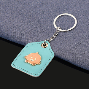 Tùy chỉnh da Móc Chìa Khóa Keyring nhà sản xuất bán buôn số lượng lớn handmade xe thương hiệu logo PU da tùy chỉnh Keychain - Product Image 3