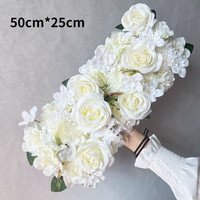 Mur floral en soie de roses et d'hortensias High Alwaysbloom Gm009, style influenceur, 50*20, prêt à l'emploi pour mariages, photographie et TikTok