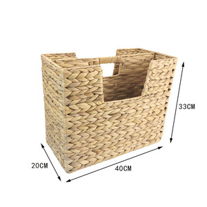 Cestino in Rattan a buon mercato all'ingrosso canna di legno Set di immagazzinaggio in tessuto <span class=keywords><strong>nero</strong></span> di cestini di <span class=keywords><strong>vimini</strong></span> per decorazioni da parete Boho - Product Image 2
