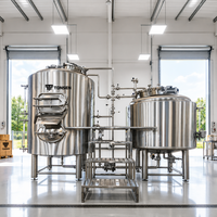 Système de brasserie automatique complet Tonsen, cuve de fermentation à double enveloppe SUS304, équipement de brassage clé en main, certifié CE PED.