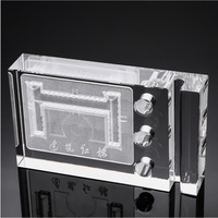 Bloc transparent vierge pour gravure interne, support photo, ornement DIY personnalisé, pilier, polissage, impression de logo