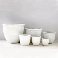 Pot de fleurs en céramique, grand et petit, pot de jardin, pot en terre cuite avec glaçure pour la maison et la pépinière