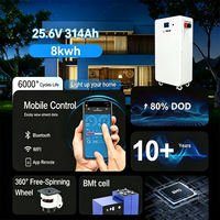 Sistema de Energía Solar para el Hogar, 8kWh, Compatible con Conexión en Paralelo, Control por Aplicación, Batería Solar de Iones de Litio LiFePO4 en Gabinete Vertical