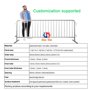Barrière de contrôle des foules en acier Panneau de sécurité de sécurité routière extérieure pour événements et rassemblements publics - Product Image 3