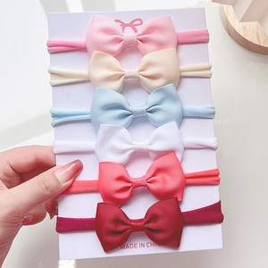 Juego de 6 diademas con lazo de cinta colorida para niñas, accesorios elásticos para el cabello, suaves para bebés, regalos dulces para niños - Product Image 5