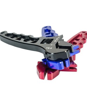 Clé à molette réglable en aluminium Poyracing An3-An12 Rouge Bleu Noir Qualité industrielle métrique - Product Image 5