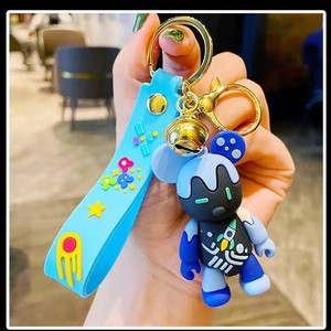 Dibujos animados divertido medio calavera cuerpo <span class=keywords><strong>Robot</strong></span> mecánico oso llavero algodón Punk Animal llavero para coche bolsa colgante juguetes de peluche - Product Image 4