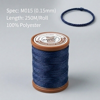 Fil de polyester ciré Nanmei Plus M15, 250 m/rouleau