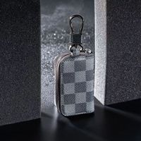 Nouvelle Housse de Protection Tendance pour Clé de Voiture en PU Style Coréen avec Motif Lettres, à Fermeture Éclair, pour Voiture, Rangement Facile