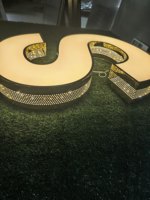 BH SIGN Enseigne lumineuse LED personnalisée avec lettres 3D frontlit, lettres découpées et lettres lumineuses latérales pour mur