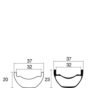 ชิ้นส่วนจักรยานเสือภูเขาคาร์บอน MTB ขนาด20มม./23มม. แผ่นเบรคกว้าง32มม. พร้อมเพลา20มม. - Product Image 2