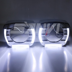3 Inch <b>Led</b> White Angel Eyes Shrouds Cover <b>Led</b> <b>Projector</b> Lens for Toyota-Nissan-jeep Headlight Lens in Auto Lighting System - Product Image 2