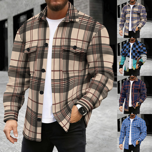 Minimally Checkered Printed Spring and Autumn Trend New Men's Jacket, Simple y versátil Men's Coat Windbreaker - Product Image 6