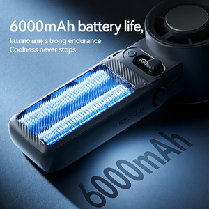 Rechargeable 6000mAh <b>Large</b> Battery Foldable Mini Handheld Fan 199 Speed Mini USB Cooling Pocket Fan For Outdoor Travel - Product Image 4
