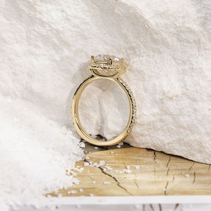 18K diamante tondo 1.62ct D VVS2 fidanzamento anello promessa IGI certificato laboratorio cresciuto anello di diamanti per le donne - Product Image 4