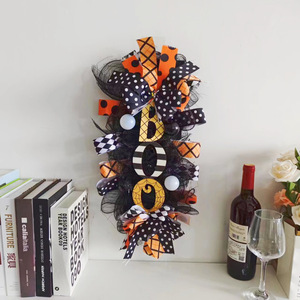 Couronne d'<span class=keywords><strong>Halloween</strong></span> <span class=keywords><strong>Porte</strong></span> Guirlande Suspendue Fantôme Automne Récolte Citrouille Guirlande <span class=keywords><strong>Porte</strong></span> Signe Cour <span class=keywords><strong>Décoration</strong></span> Pendentif - Product Image 6