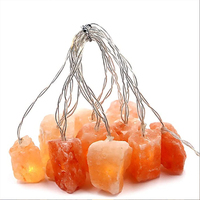 Lampe de sel de l'Himalaya naturelle USB, 600G, en pierre de cristal rose, sculptée, toucher réel, pour décoration intérieure de Noël
