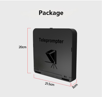 TP01 Téléprompteur portable pliable avec télécommande pour smartphone, tablette, appareil photo reflex numérique, adaptateurs d'objectif 49-82 mm et filetage de montage 1/4 pouce