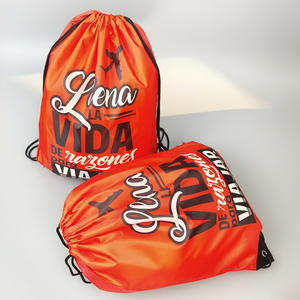 Wholesale Customized 210D Promotional Gift Waterproof Polyester Drawstring Backpack 30x40cm with Your Logo/Graphic Design