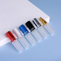 Botol Parfum Mini Kaca Frost SUMEEAR 5ml 10ml 15ml, Botol Sampel Isi Ulang dengan Tutup Pompa Semprot untuk Tester