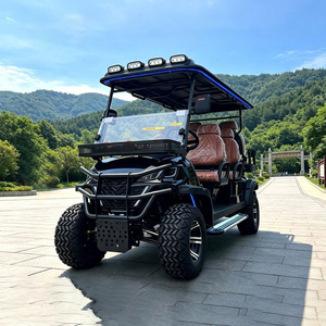 Carrito de Golf Eléctrico Premium de 6 Plazas con Techo y Parabrisas para Villa - Product Image 1