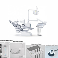 Fauteuil dentaire haut de gamme avec boîte latérale rotative, panneau de commande intelligent, lampe sans ombre, boîte latérale améliorée pour clinique dentaire