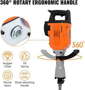 NEOBRISKEN工業用グレード電気ハンマードリル220Vブラシレスモーター1500W解体コンクリート破壊速度可変 - Product Image 3