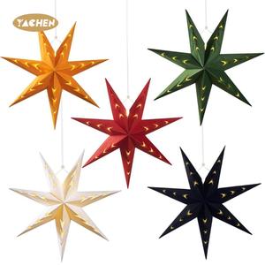 Yachen 12Inch Giấy Sao Đèn Lồng Giáng Sinh Treo Đèn Giấy Trang Trí Cho Đám Cưới Sinh Nhật Giáng Sinh Bên Nhà Trang Trí Nội Thất - Product Image 1