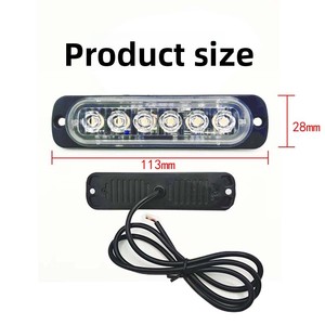 Ap JCD013 <span class=keywords><strong>Moto</strong></span> & Voiture Rouge Bleu LED Avertissement Stroboscopique Lumière <span class=keywords><strong>6V</strong></span> 18W Montage Universel Nouveau Style Mid-Grid Feu arrière - Product Image 4