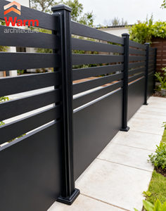 แผงรั้วสวนอะลูมิเนียมตกแต่งสวนหลังบ้านแนวตั้ง ดีไซน์ทันสมัย แข็งแรง ทนทาน ป้องกันสนิม ป้องกันแมลง และป้องกันการกัดกร่อน - Product Image 6