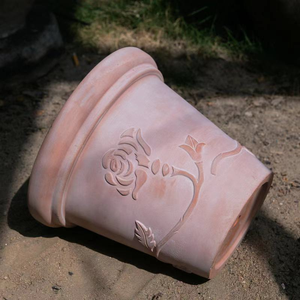 Pot d'argile en <span class=keywords><strong>terre</strong></span> <span class=keywords><strong>cuite</strong></span> à motif classique avec Design en relief jardinière décorative <span class=keywords><strong>de</strong></span> <span class=keywords><strong>jardin</strong></span> Pot <span class=keywords><strong>de</strong></span> fleur Pot <span class=keywords><strong>de</strong></span> plante en céramique - Product Image 3